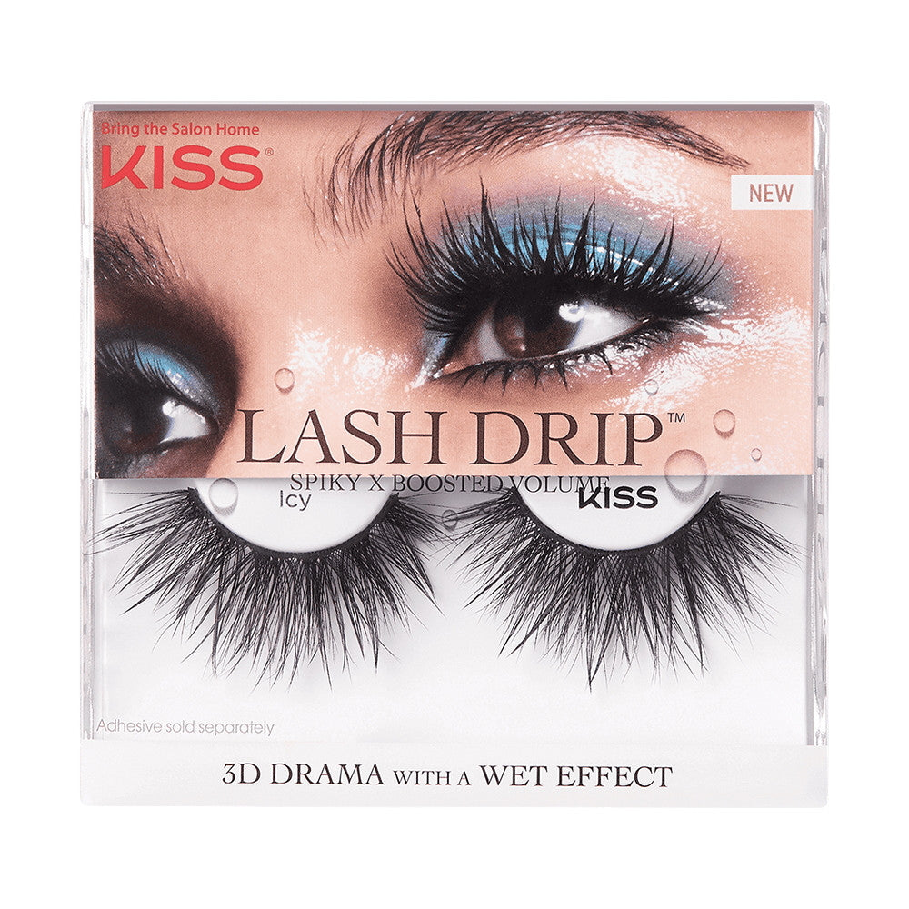 Kiss Lash Drip Spiky X Boosted Volume Fake Eyelashes Icy, 1 Ea